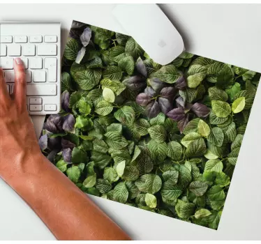 Mouse pad original arreglo de hojas exuberantes - TenVinilo