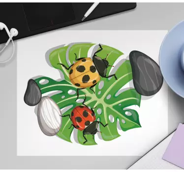 Mouse pad original arreglo de insectos coloridos - TenVinilo