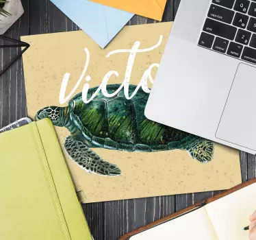 Mouse pad original arte de tortuga marina - TenVinilo