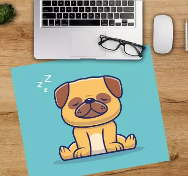 Mouse pad original cachorrito durmiendo lindo - TenVinilo