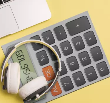 Mouse pad original calculadora con auriculares - TenVinilo