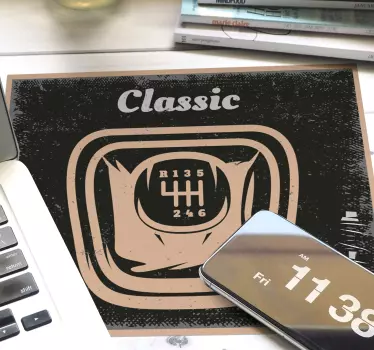 Mouse pad original cambio de marchas clásico - TenVinilo