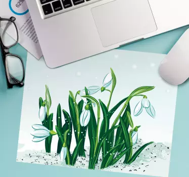 Mouse pad original campanillas en flor - TenVinilo