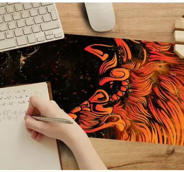 Mouse pad original cara de animal ardiente - TenVinilo