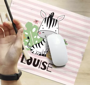 Mouse pad original carácter de cebra lindo - TenVinilo