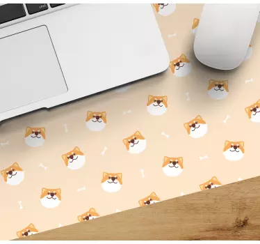 Mouse pad original caras alegres de shiba - TenVinilo