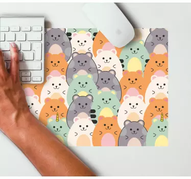 Mouse pad original caras de animales adorables - TenVinilo