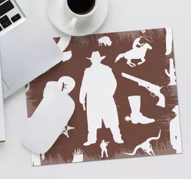 Mouse pad original colección siluetas del oeste - TenVinilo