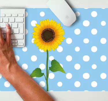Mouse pad original concepto girasol vibrante - TenVinilo