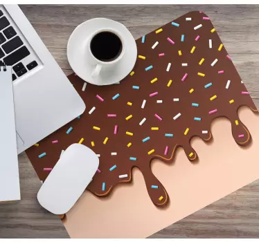 Mouse pad original delicias de chocolate con caramelo - TenVinilo