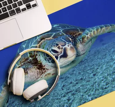 Mouse pad original encuentro con tortugas oceánicas - TenVinilo