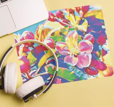 Mouse pad original estallido floral de color - TenVinilo