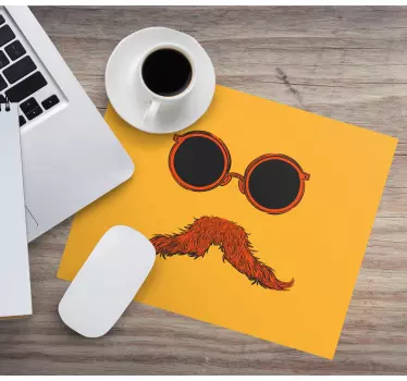 Mouse pad original gafas de sol divertidas bigote - TenVinilo