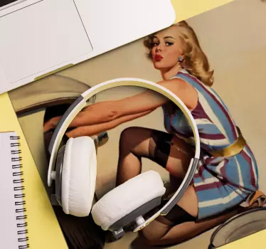 Mouse pad original glamour vintage pinup - TenVinilo