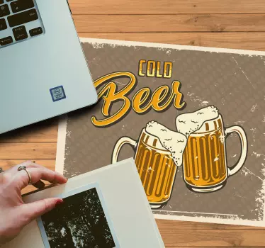 Mouse pad original gráfico de taza de cerveza - TenVinilo