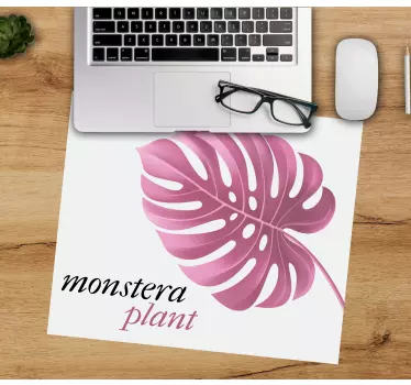 Mouse pad original hoja de monstera resaltada - TenVinilo