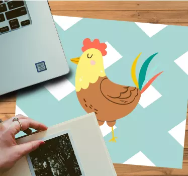 Mouse pad original ilustración de gallina encantadora - TenVinilo