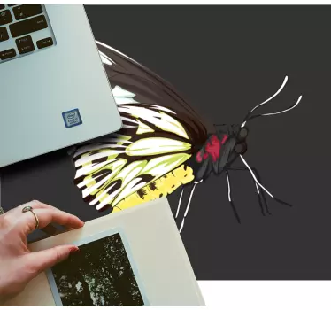 Mouse pad original ilustración de mariposa estilizada - TenVinilo