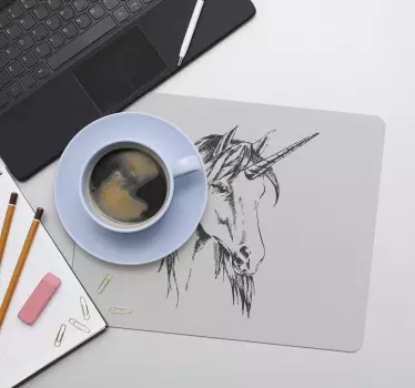 Mouse pad original ilustración de unicornio elegante - TenVinilo