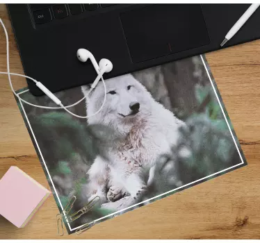 Mouse pad original lobo Ártico serenidad - TenVinilo