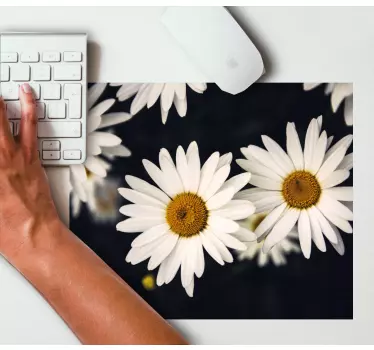 Mouse pad original margaritas sobre superficie - TenVinilo
