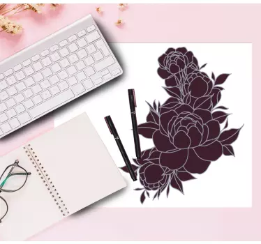 Mouse pad original motivo de arreglo floral - TenVinilo