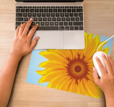 Mouse pad original motivo de girasoles brillantes - TenVinilo