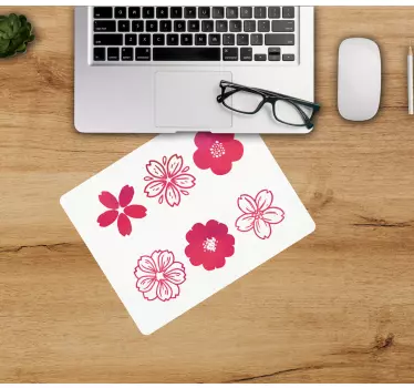 Mouse pad original motivo floral de flores - TenVinilo