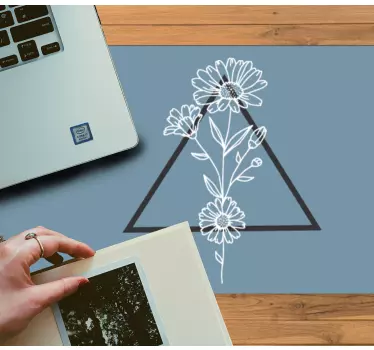 Mouse pad original motivo triangular floral - TenVinilo