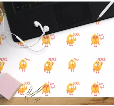 Mouse pad original pajaritos de dibujos alegres - TenVinilo