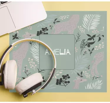 Mouse pad original patrón animal floral - TenVinilo