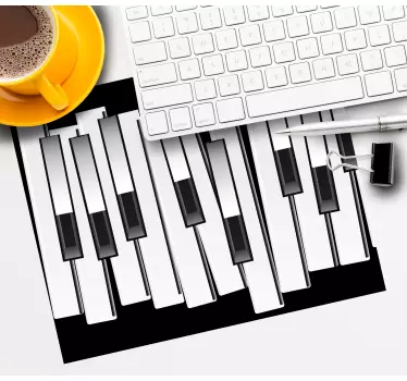 Mouse pad original patrón de teclas de piano - TenVinilo