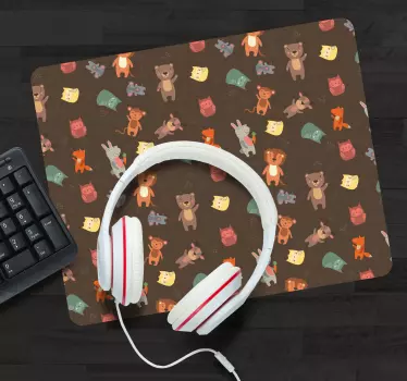 Mouse pad original patrones de animales divertidos - TenVinilo