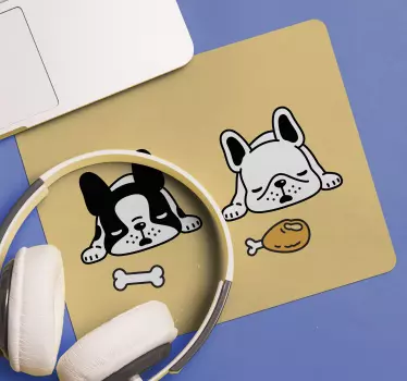 Mouse pad original perros durmiendo dúo - TenVinilo