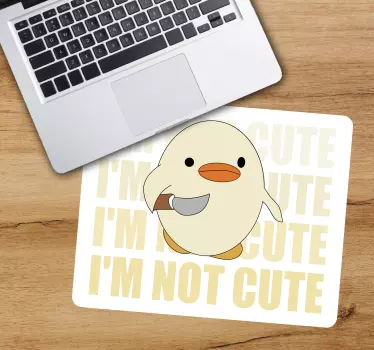Mouse pad original personaje de pato lindo - TenVinilo