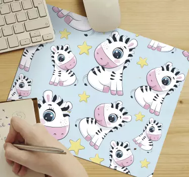 Mouse pad original personajes de cebra adorables - TenVinilo
