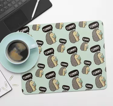 Mouse pad original personajes de erizos adorables - TenVinilo