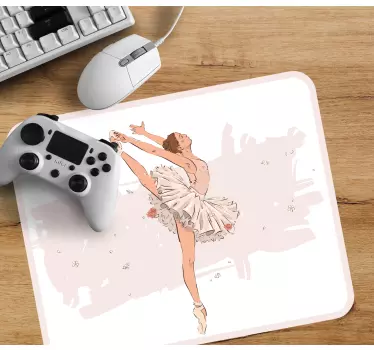 Mouse pad original pose de baile de bailarina - TenVinilo