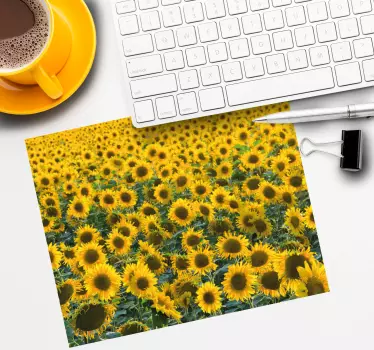 Mouse pad original pradera de girasoles vibrante - TenVinilo