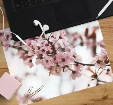 Mouse pad original rama de flor delicada - TenVinilo