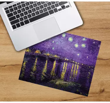 Mouse pad original reflejo de la noche estrellada - TenVinilo