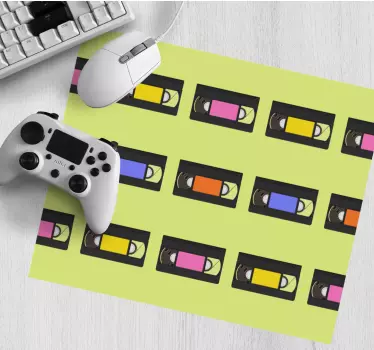 Mouse pad original repeticiones de cassettes coloridos - TenVinilo