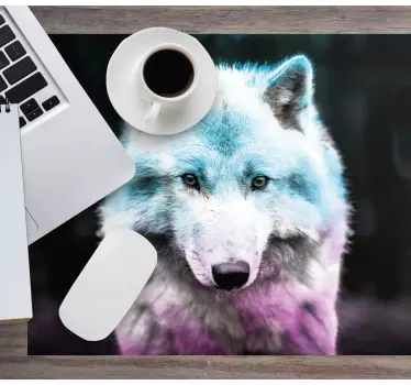 Mouse pad original retrato de lobo - TenVinilo