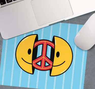 Mouse pad original símbolo de paz feliz - TenVinilo