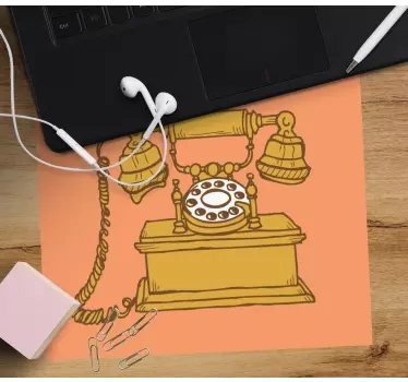 Mouse pad original teléfono rotatorio clásico - TenVinilo