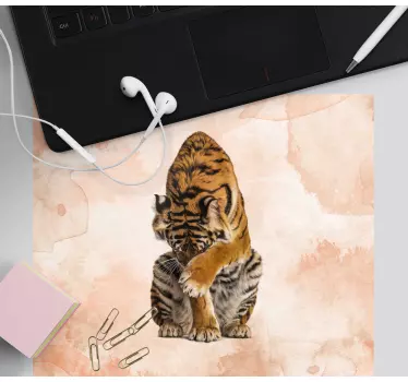 Mouse pad original tigre cachorro juguetón - TenVinilo