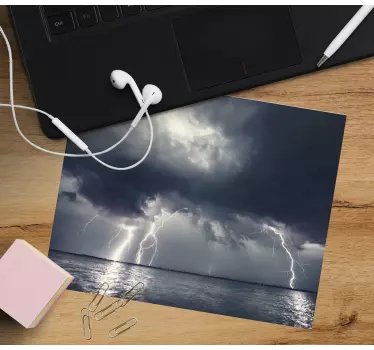 Mouse pad original tormenta sobre el océano - TenVinilo