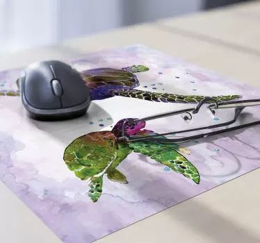 Mouse pad original tortugas marinas coloridas - TenVinilo