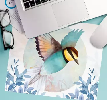 Mouse pad original vuelo de pájaros coloridos - TenVinilo