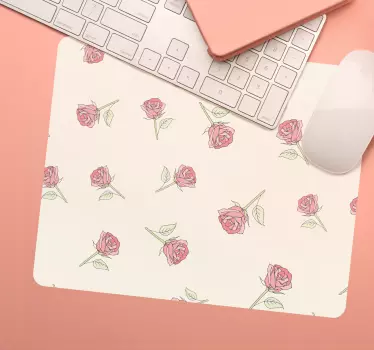 Mouse pad textura arreglo de rosas delicadas - TenVinilo